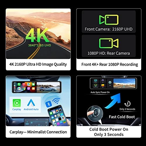 Mirror Dash Cam - 4K 30FPS