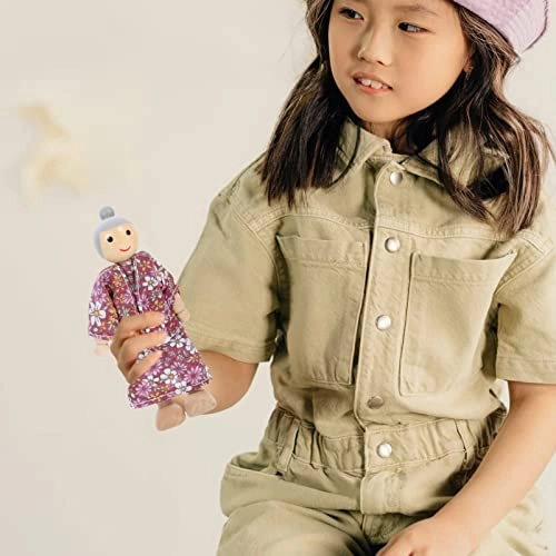 Wooden Dollhouse Family Set - play 6Pcs