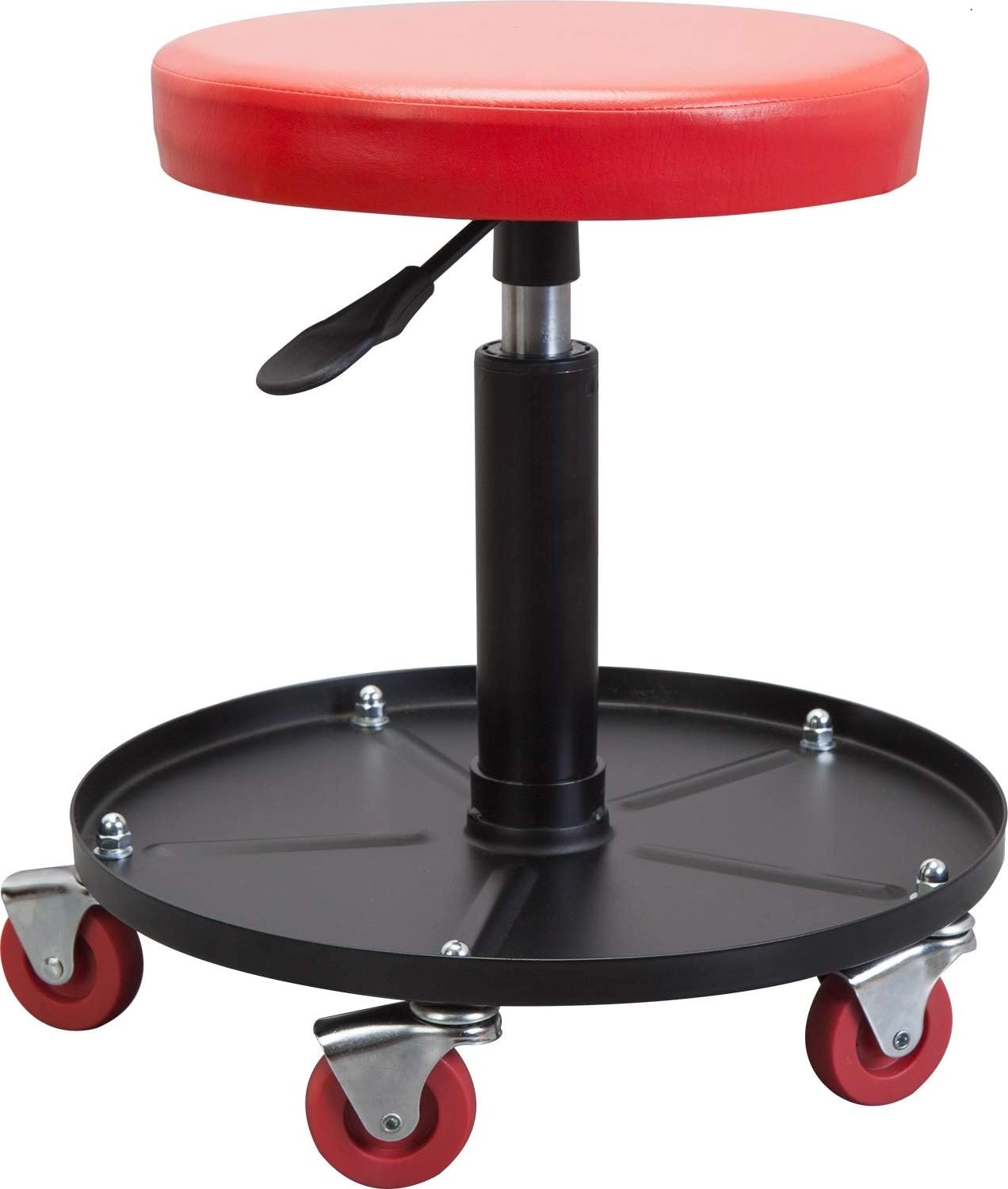 BIG RED Creeper Seat - Red Pneumatic Adjustable
