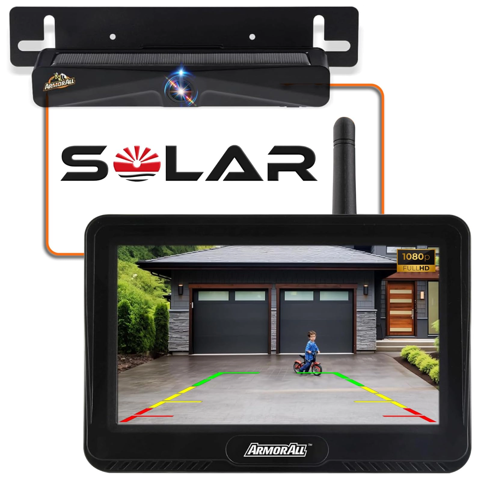 Jem Accessories USB Solar Powered Wireless Backup Camera