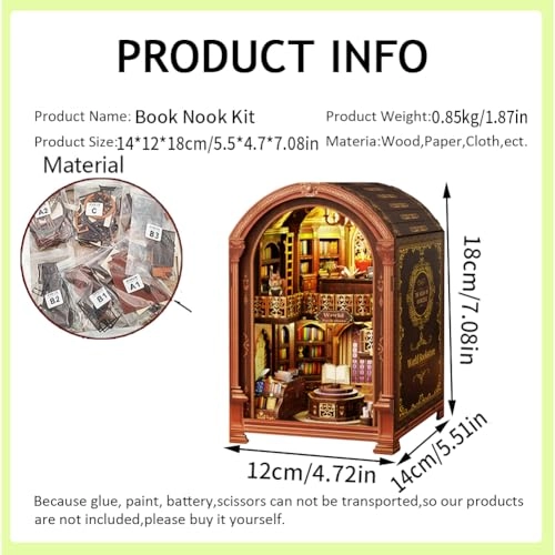 Miniature Wooden Dollhouse Furniture Kit - Creative Room 1:24
