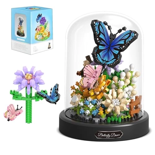 Flower Bouquet Building Set - Butterfly Flower for Adults
