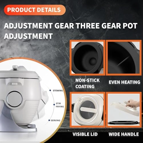 Automatic wok pan - 6 L