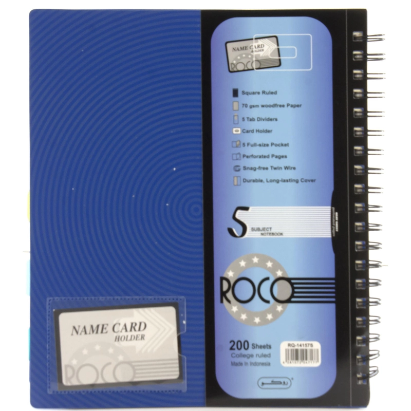 Roco University Notebook Spiral - Grid 200 Sheets
