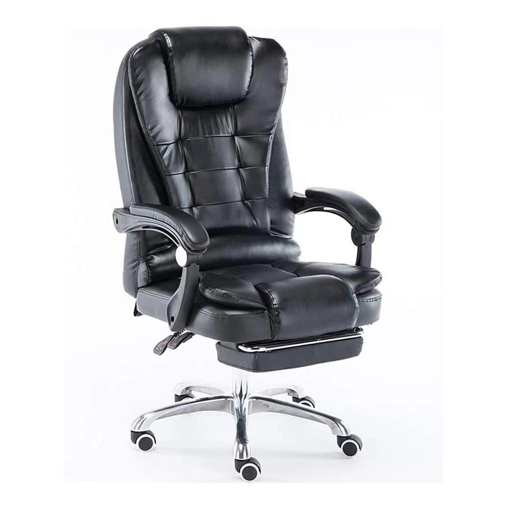 Desk Chair - PU Leather Brown High Back