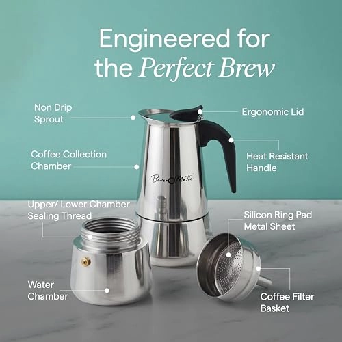Stovetop Moka Pot - 200ml Induction