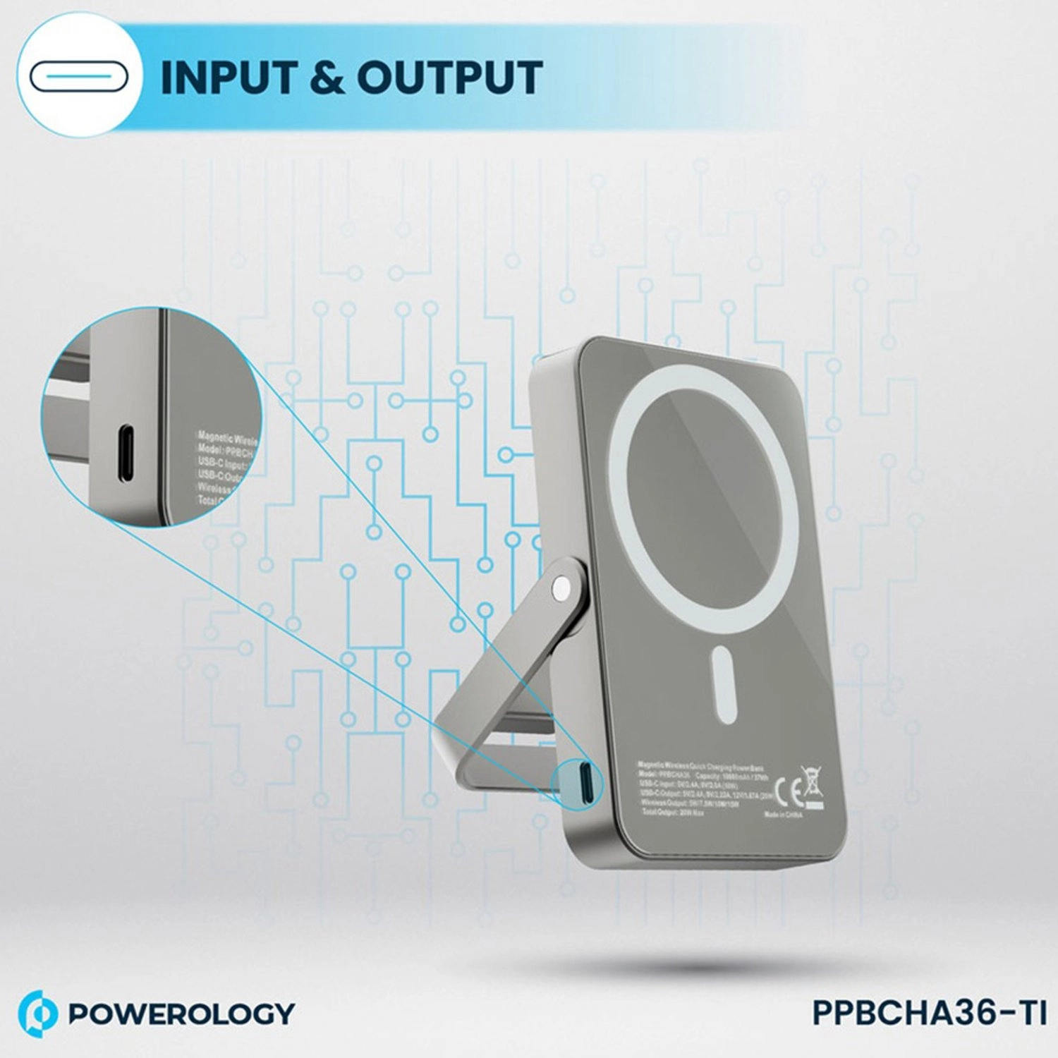 PPBCHA36-TI - 10000mAh 15/20 Watts Wireless