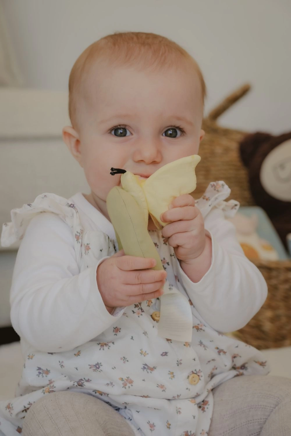 Cotton Butterfly Rattle - 0 month 100% Organic Cotton