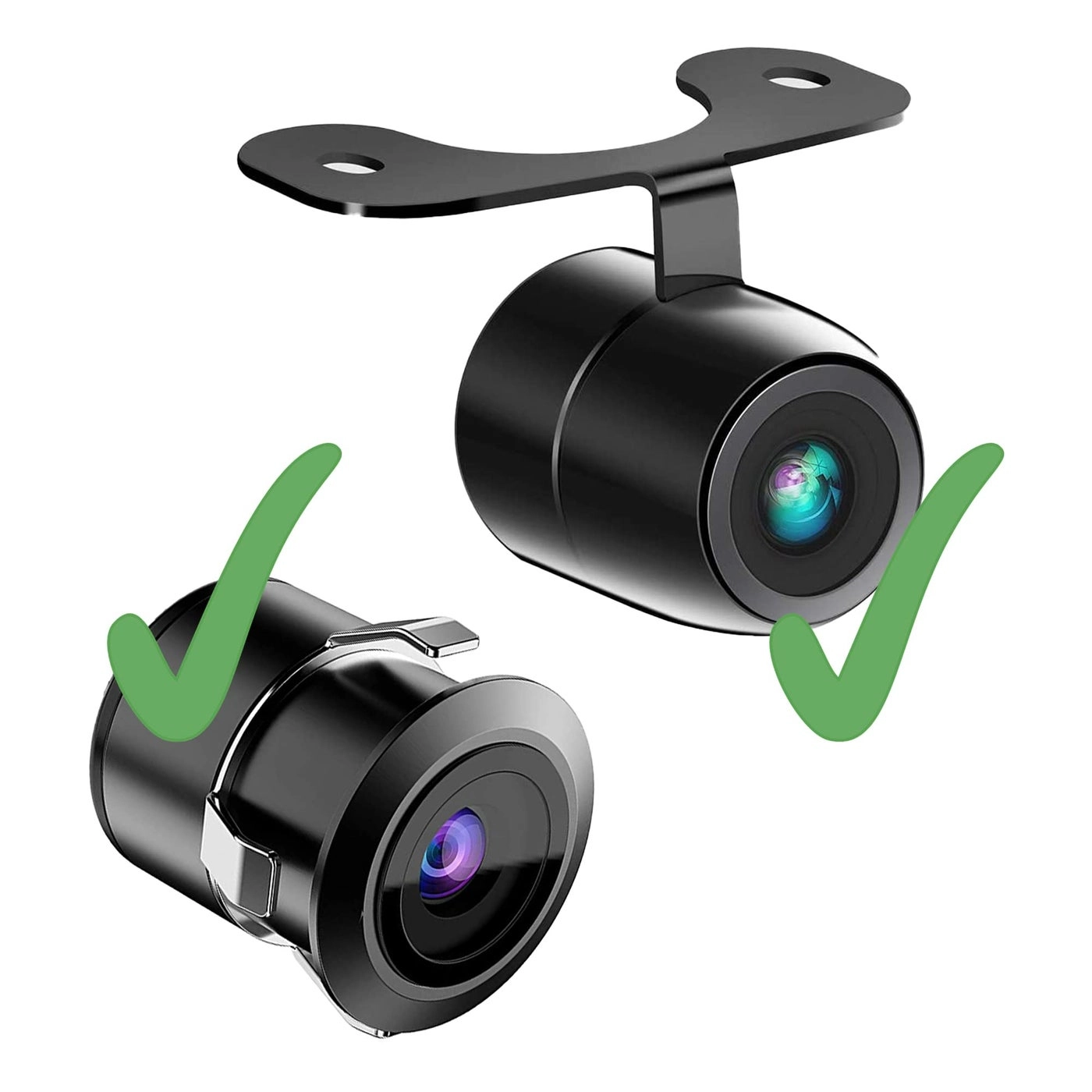 Round Car Rear Camera Mounting Bracket Kit - Butterfly Mount Flush Mount 4 Kits