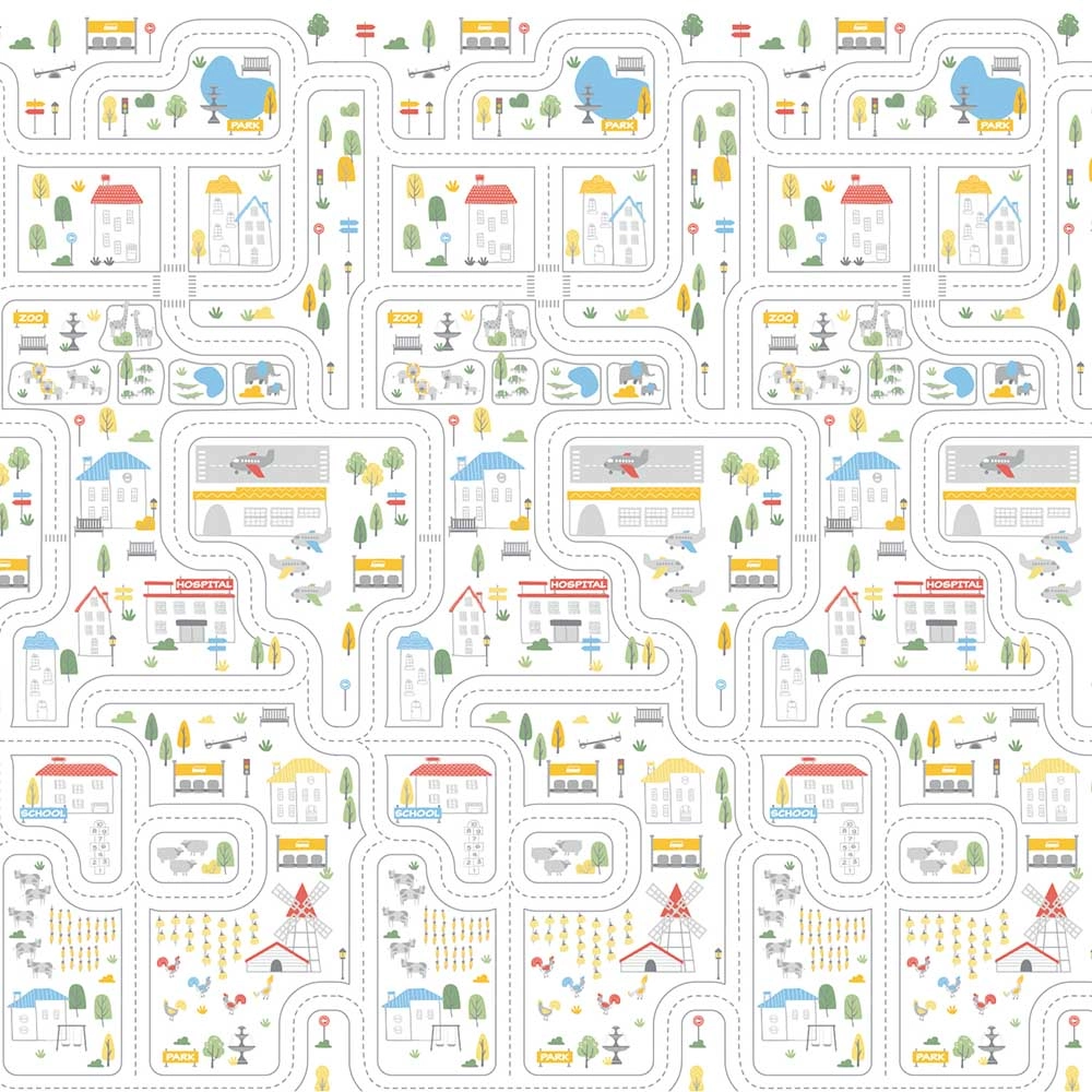 2-in-1 Double Side Foldable Play Mat - Farm City 12 months & above