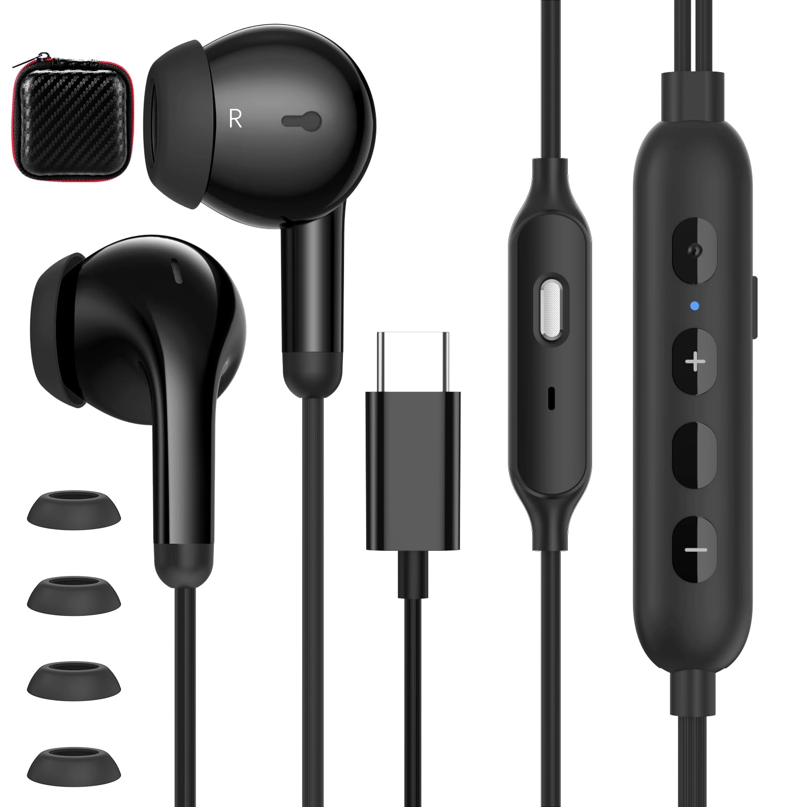 USB C Headphones Wired Earbud