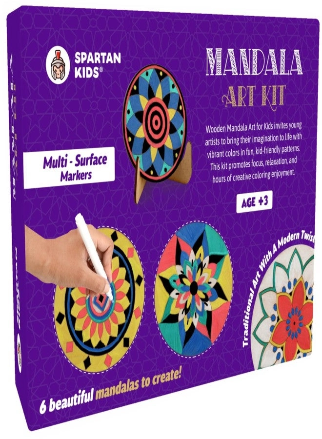 SPARTAN KIDS Mandala Art Kit - Age 3+ 6 Beautiful Mandalas