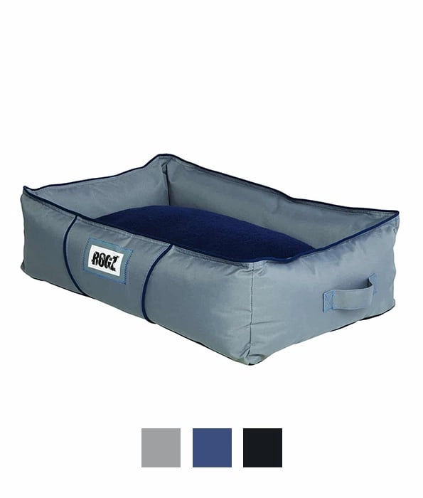 Rogz Lekka Cushioned Bed - 56 × 35 × 22 cm 76 × 51 × 24 cm 90 × 59 × 27 cm 100% recycled P.E.T materials
