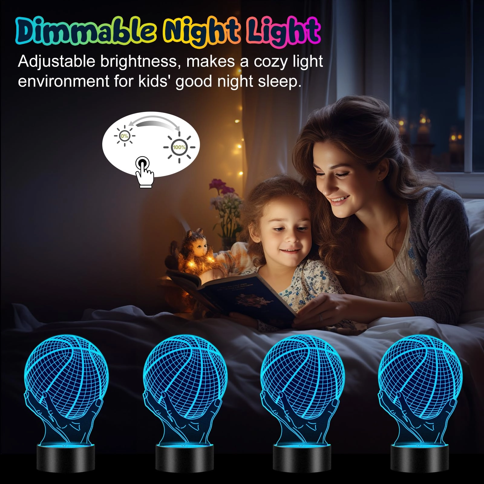 Basketball-02 - Battery Powered 16 Colors Changing