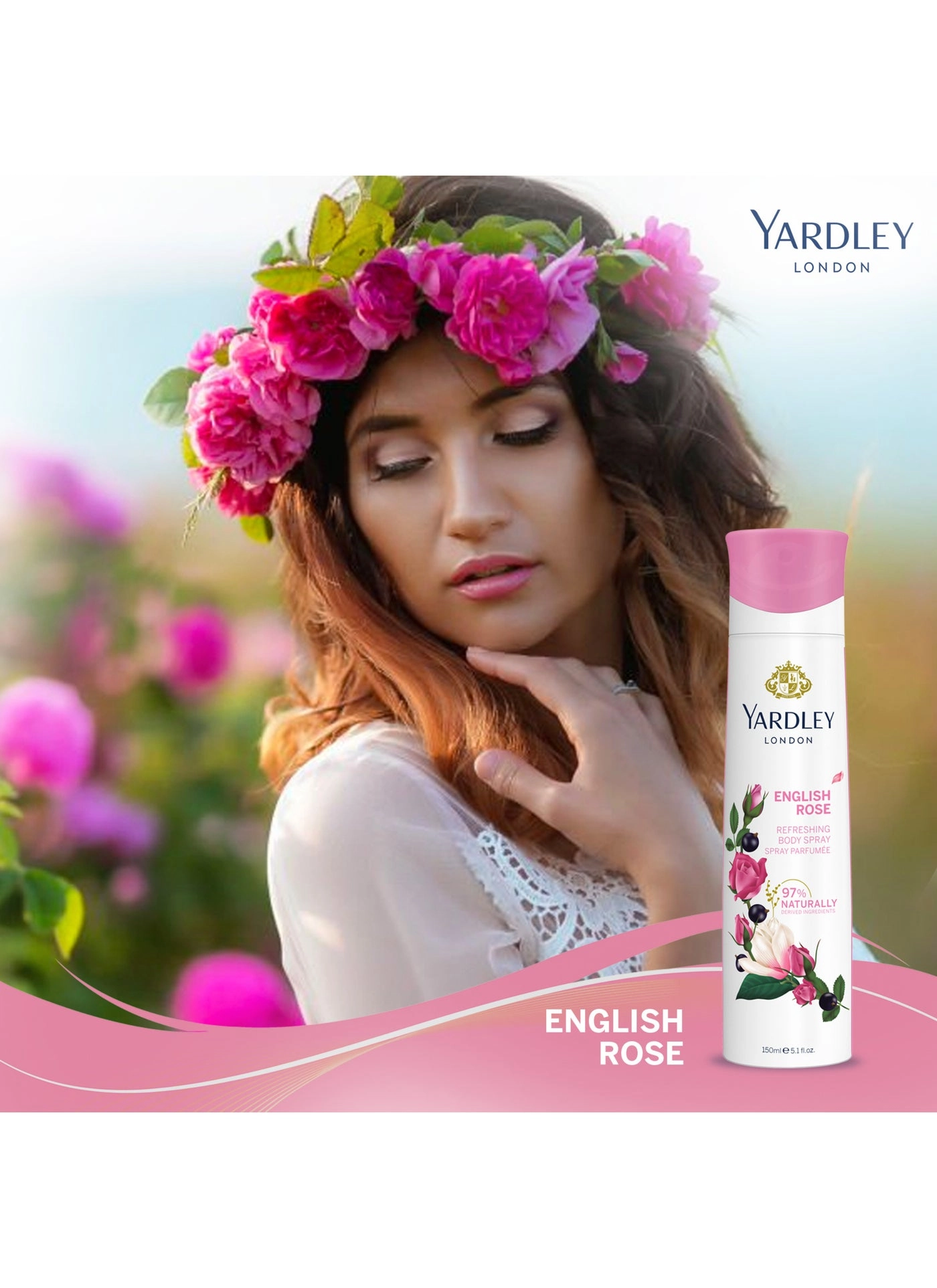 English Rose - Eau de Toilette 125ml 150ml Pack of 2