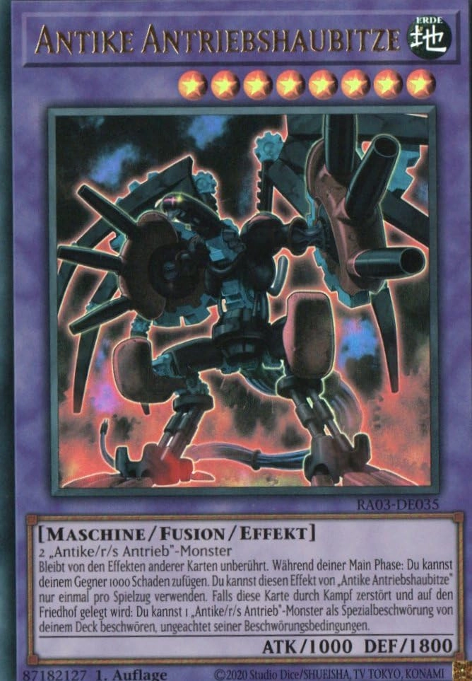 MZTCG (Near Mint) Antique Drive Howitzer - Ultra Rare 1st Edition Quarter Century Bonanza (German)