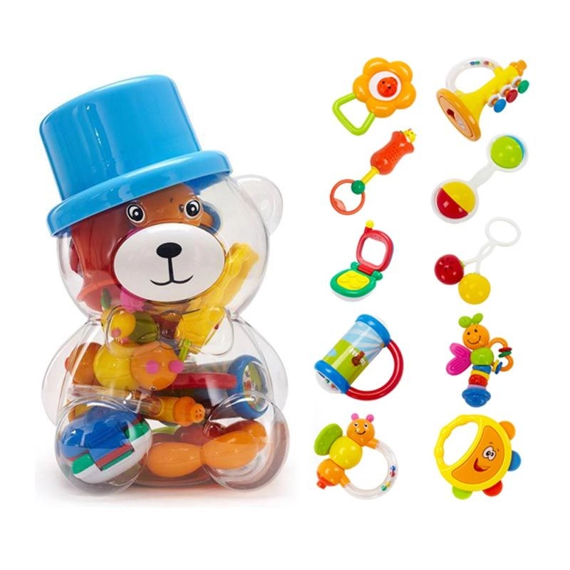Baby Rattle Toys - Suitable for 0 month & above BPA free silicone 10pcs
