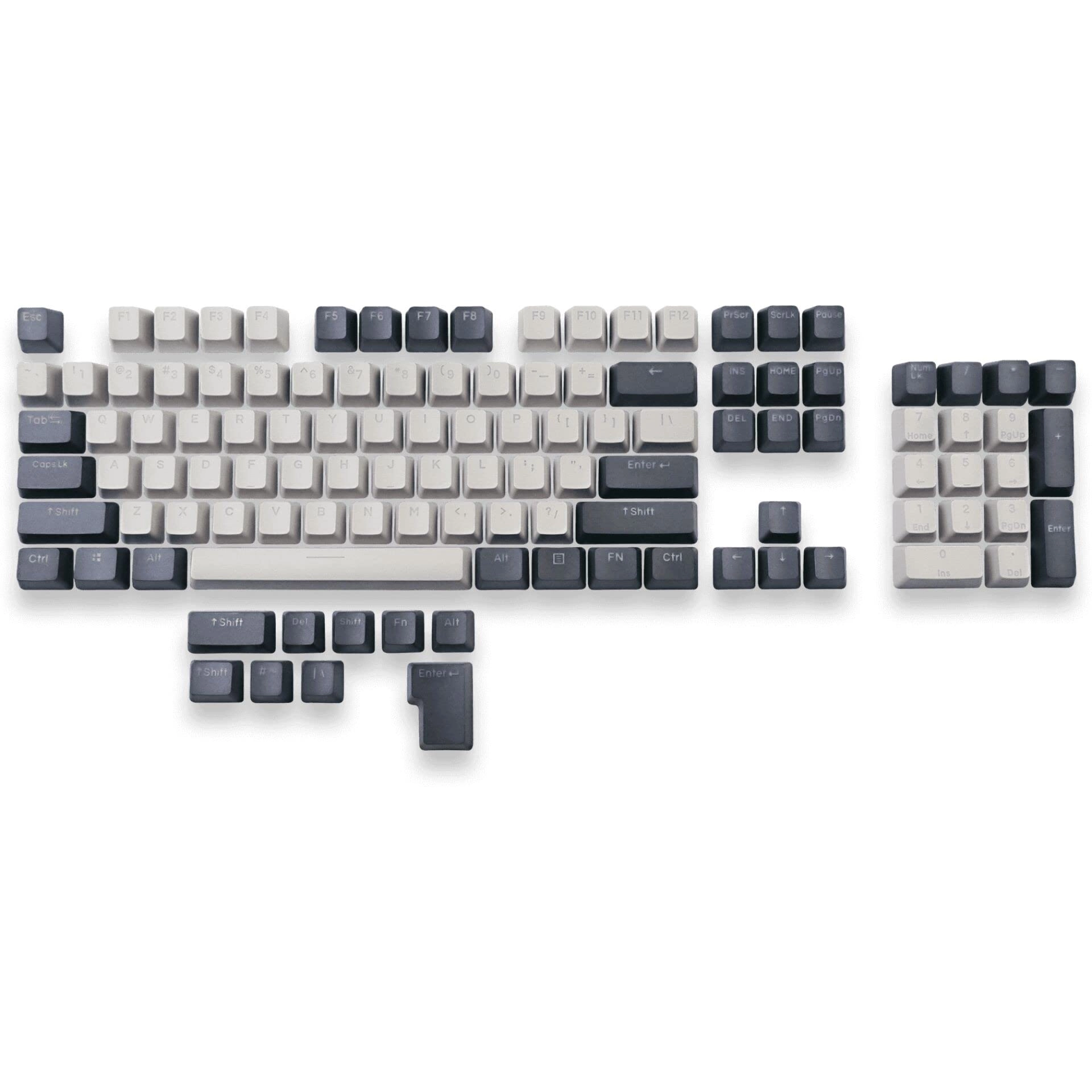 Mountain Mineral PBT Double Shot Keycap Set - US-ANSI + ISO addition