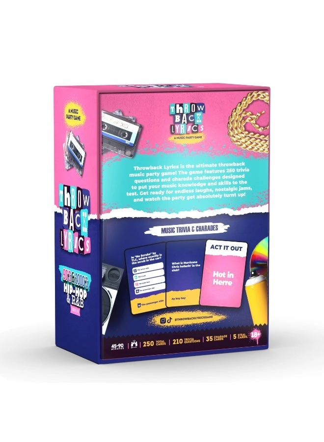 Hip-Hop and R&B cards - 1990s and 2000s completing lyrics word guessing