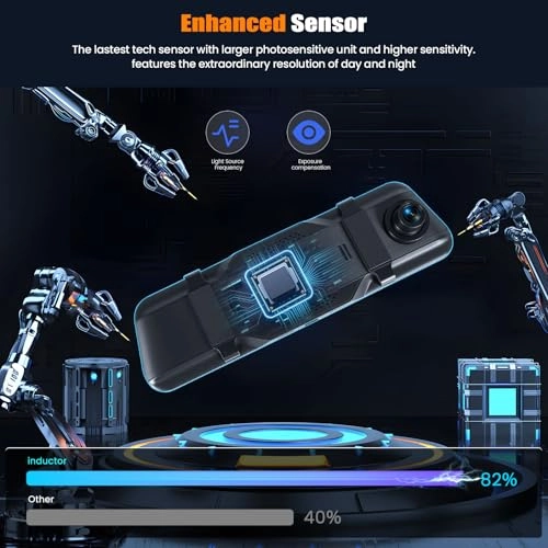 Mirror Touchscreen Dash Cam - 2K