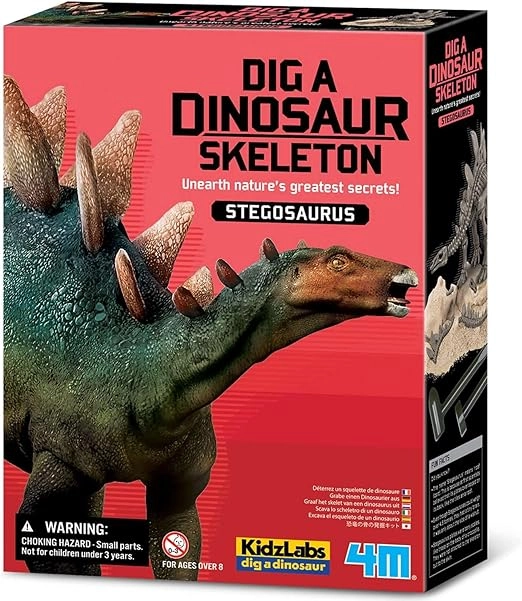 4M KidzLabs Stegosaurus Skeleton Excavation Kit - Paleontology - 8 years+