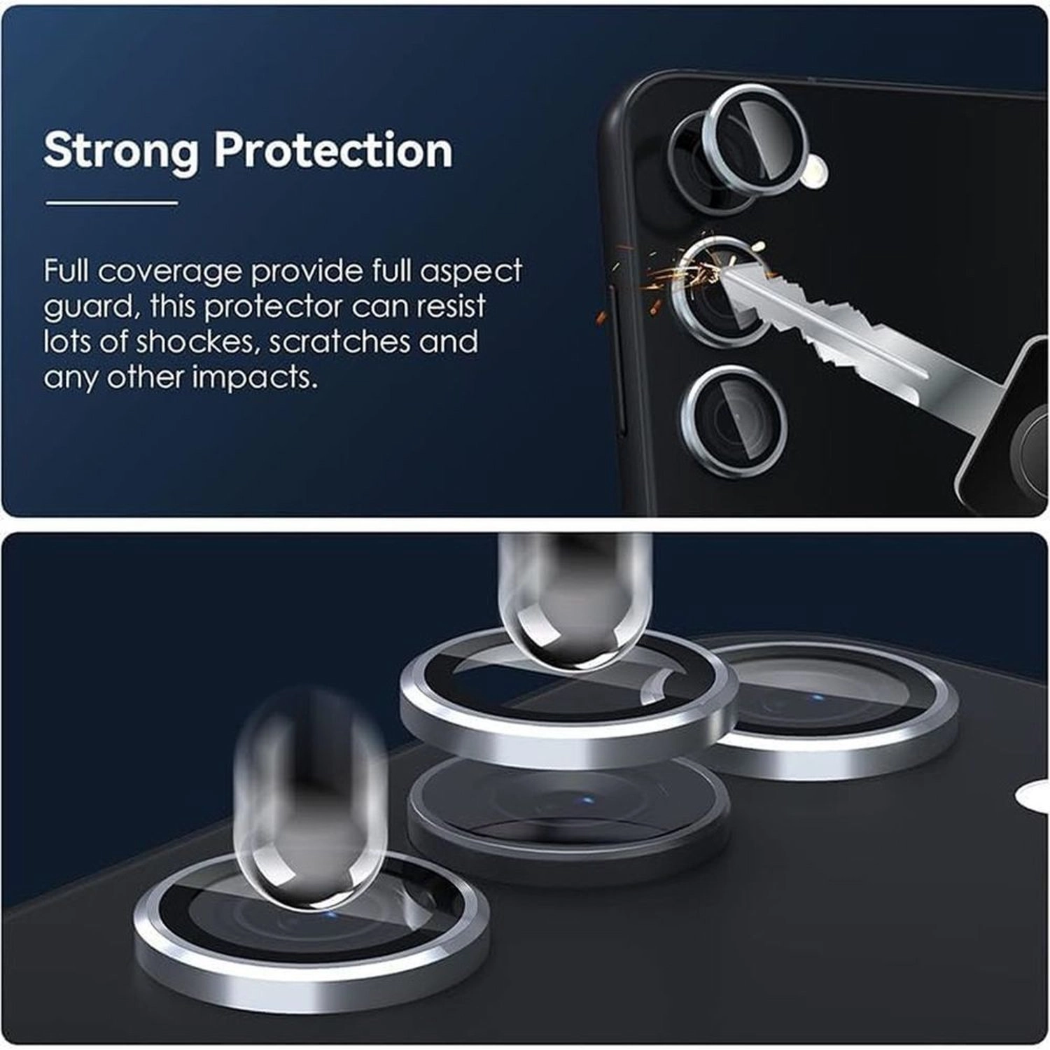 Clear Sapphire Glass Camera Lens Protector for Samsung Galaxy S25