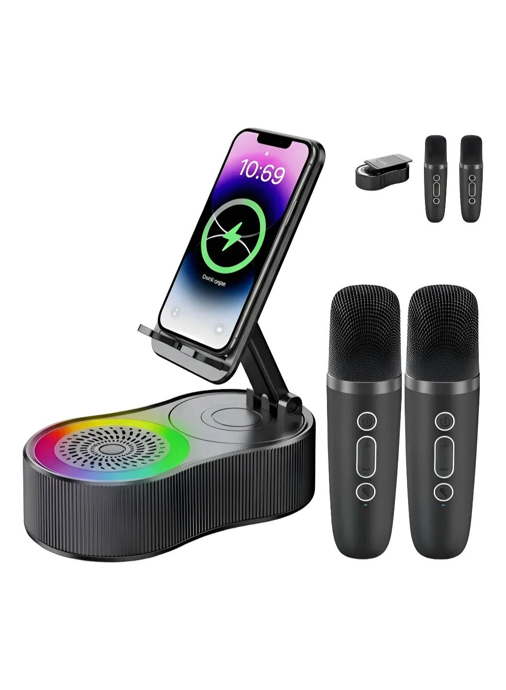 Generic All-in-One Karaoke Bluetooth Speaker - dual wireless microphones
