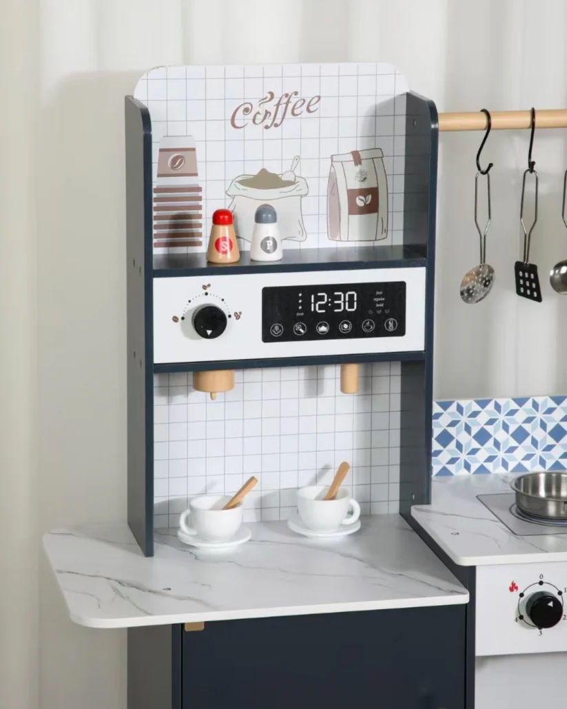 Kids Wooden Kitchen Playset - 10+ pcs (5551007-MSN24015)