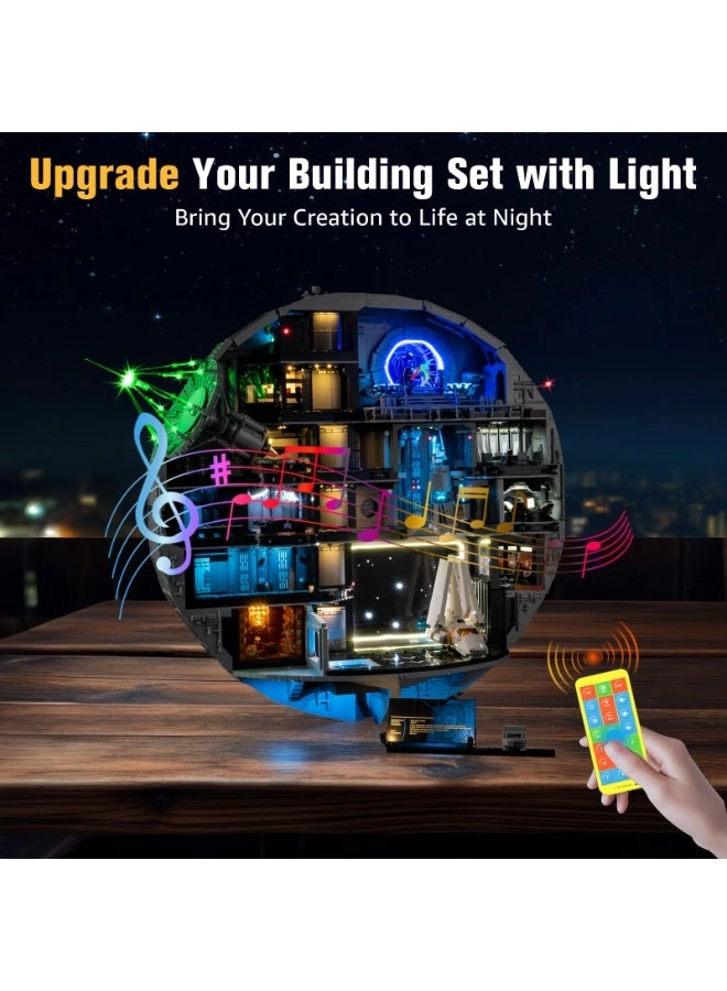 Light Up Kit - Compatible with Lego Death Star 75419 Original Sound Remote Control