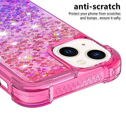 Glitter Moving Quicksand Flowing Cover - TPU Silicone Bumper for iPhone 14