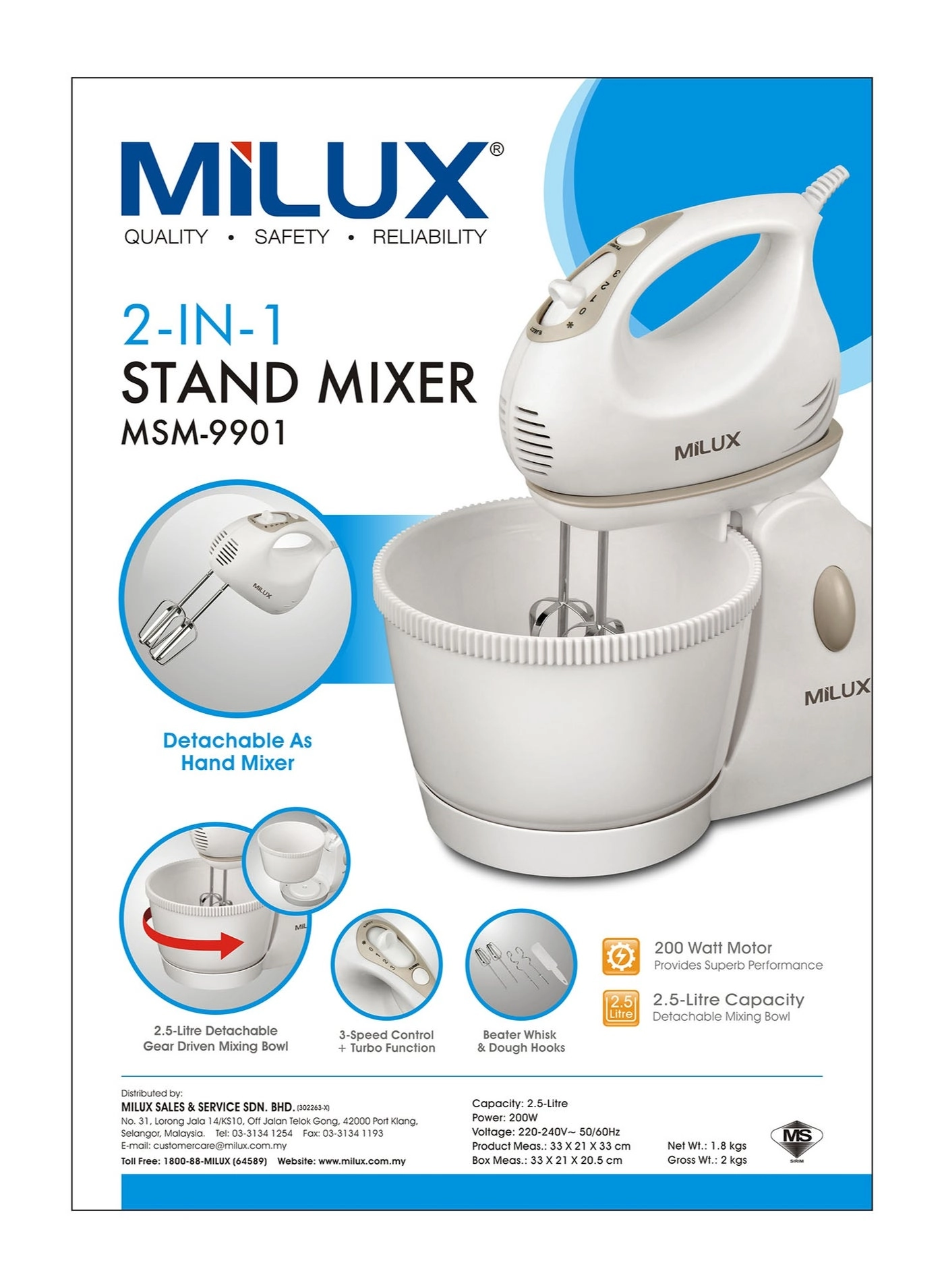 MSM-9901 - 2.5L 200W