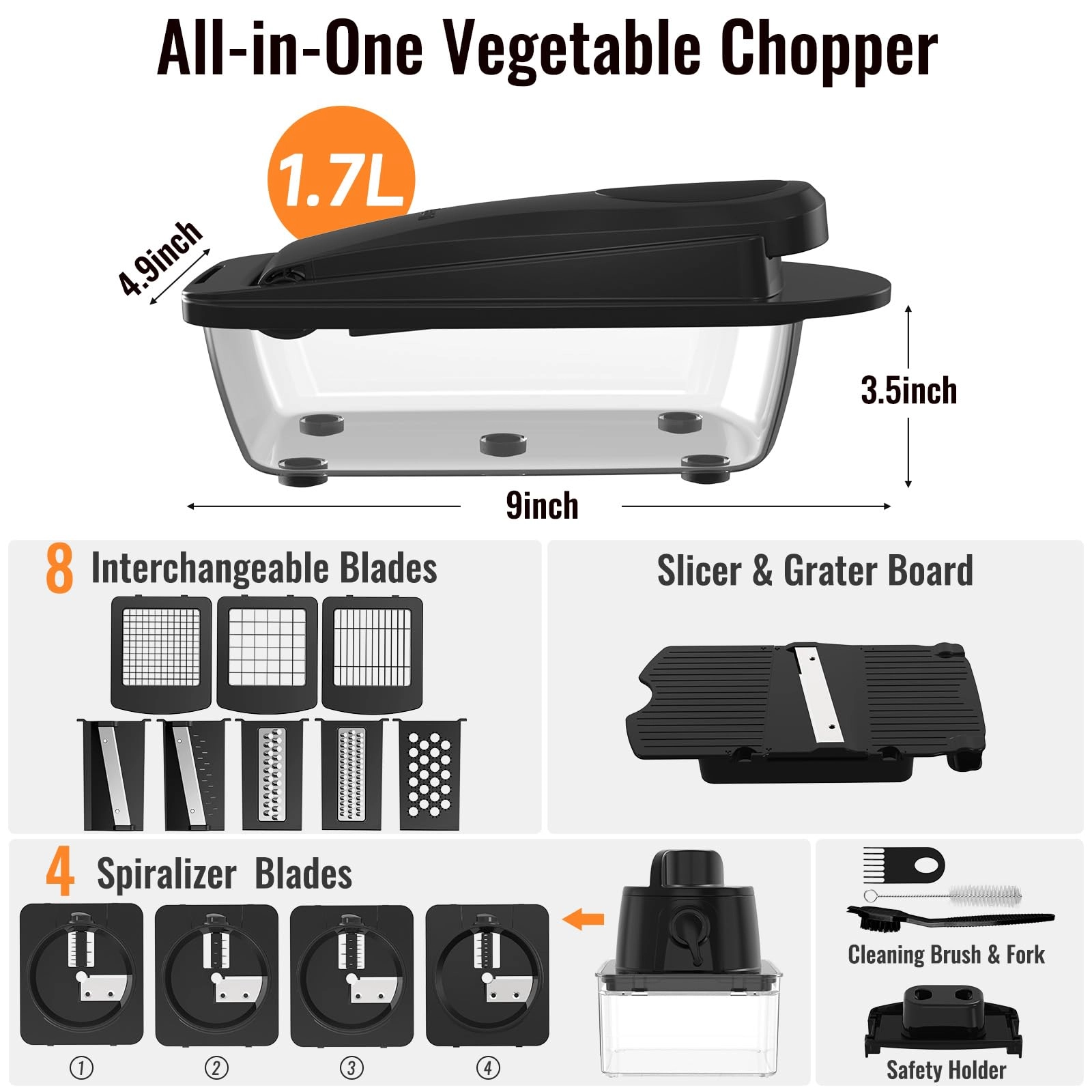 Vegetable Chopper - 17L 12 Blade
