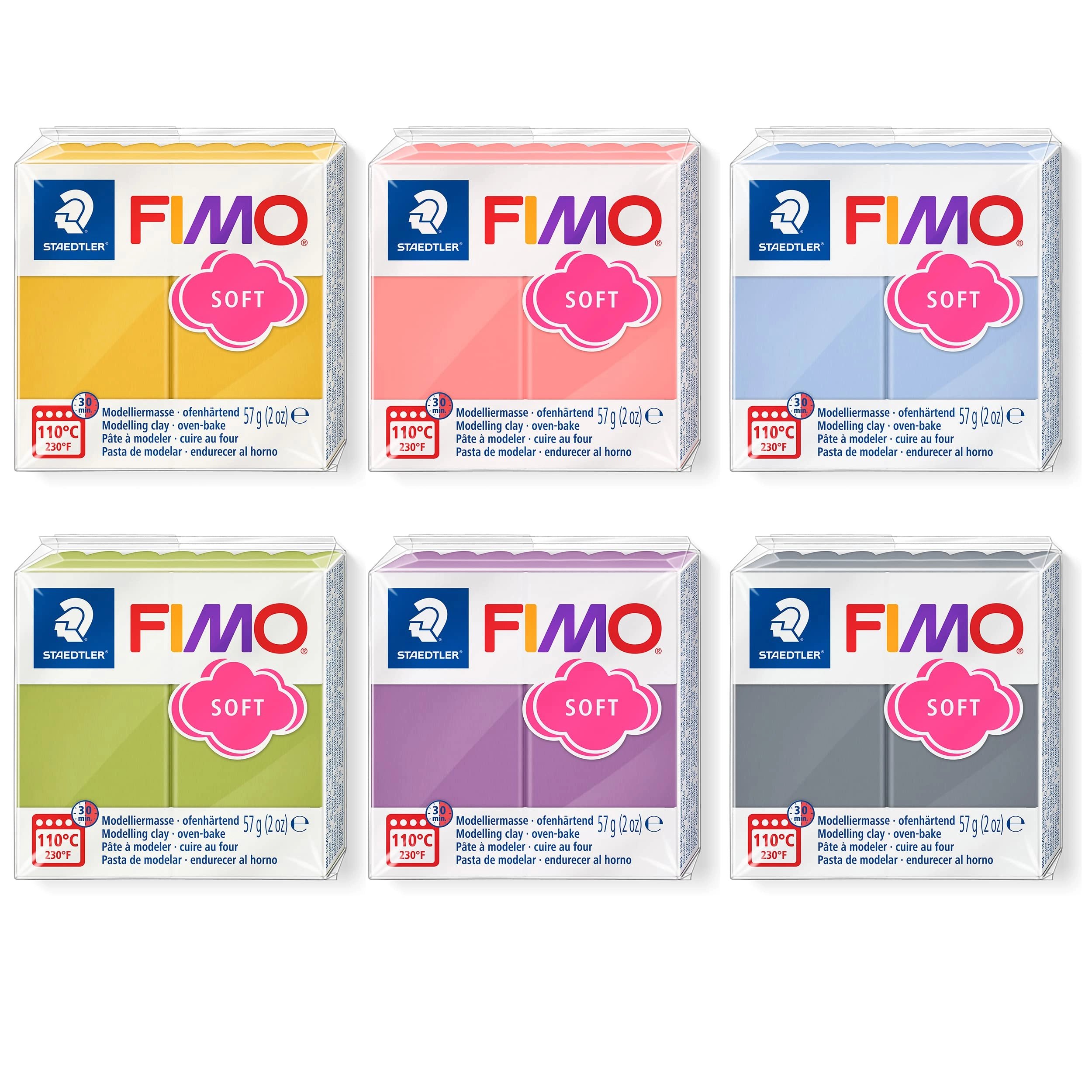 Staedtler Effect Modelling Clay - Oven Hardening Clay 57 g 6 pcs.