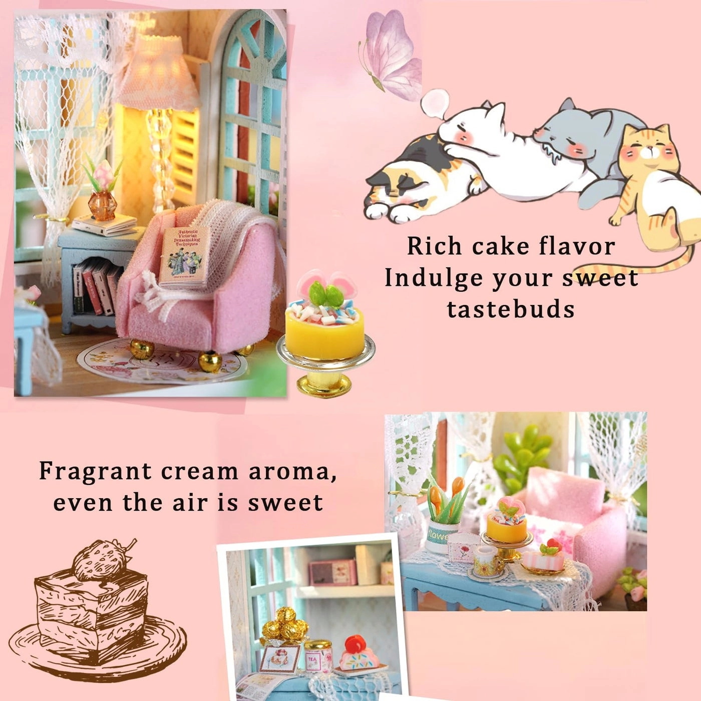 Dollhouse Miniature DIY House Kit - Creative Room 1:100