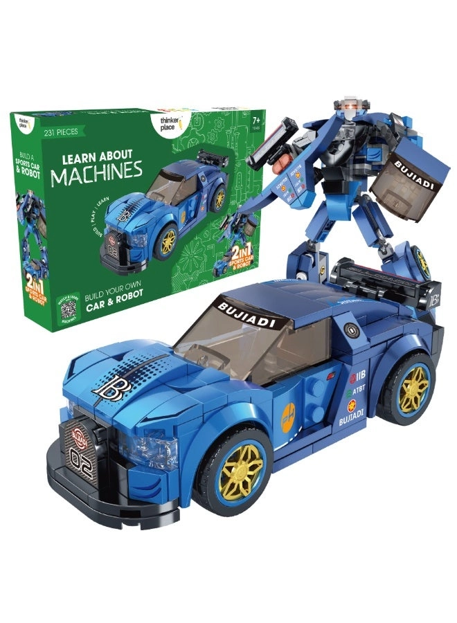 ThinkerPlace Cobalt Racer (ZNTPBB04) - 2-in-1 Robot & Sports Car