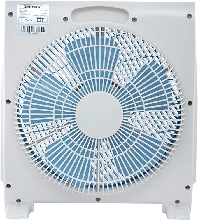 GEEPAS 12’’ Box Fan - 43W 3 Speed Blue