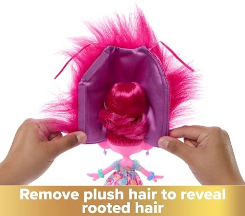 Trolls Band Together Hairsational Reveals Fashion Doll - 10+ Accessories Transforming Hair Piece