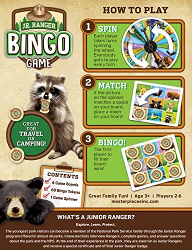 Jr. Ranger Bingo - English Age 3+
