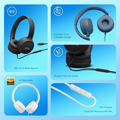 (Renewed) Tune 520C Wired Headphone