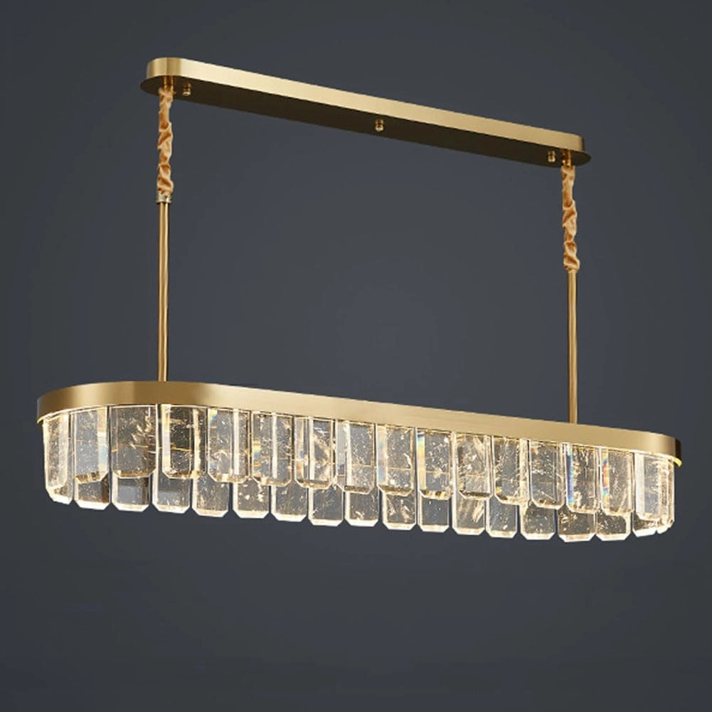 Crystal Chandelier - Golden tricolor light 100*38*30cm