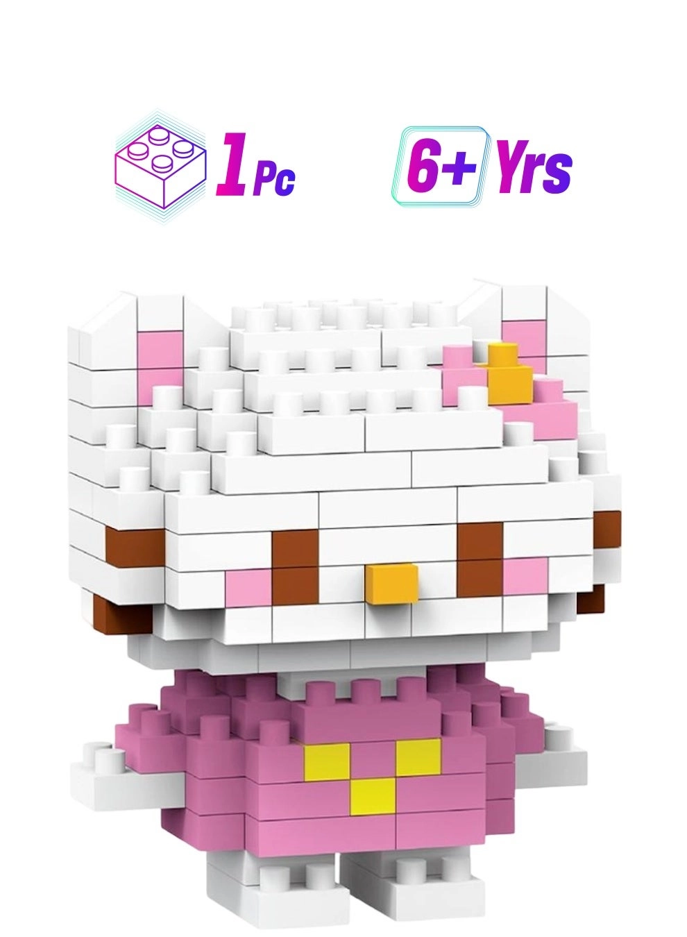 Huitich Pixel Block Toy - Animals Kaikai Cat