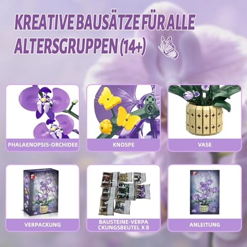 Orchid Flower Clamping Blocks (11011) - purple