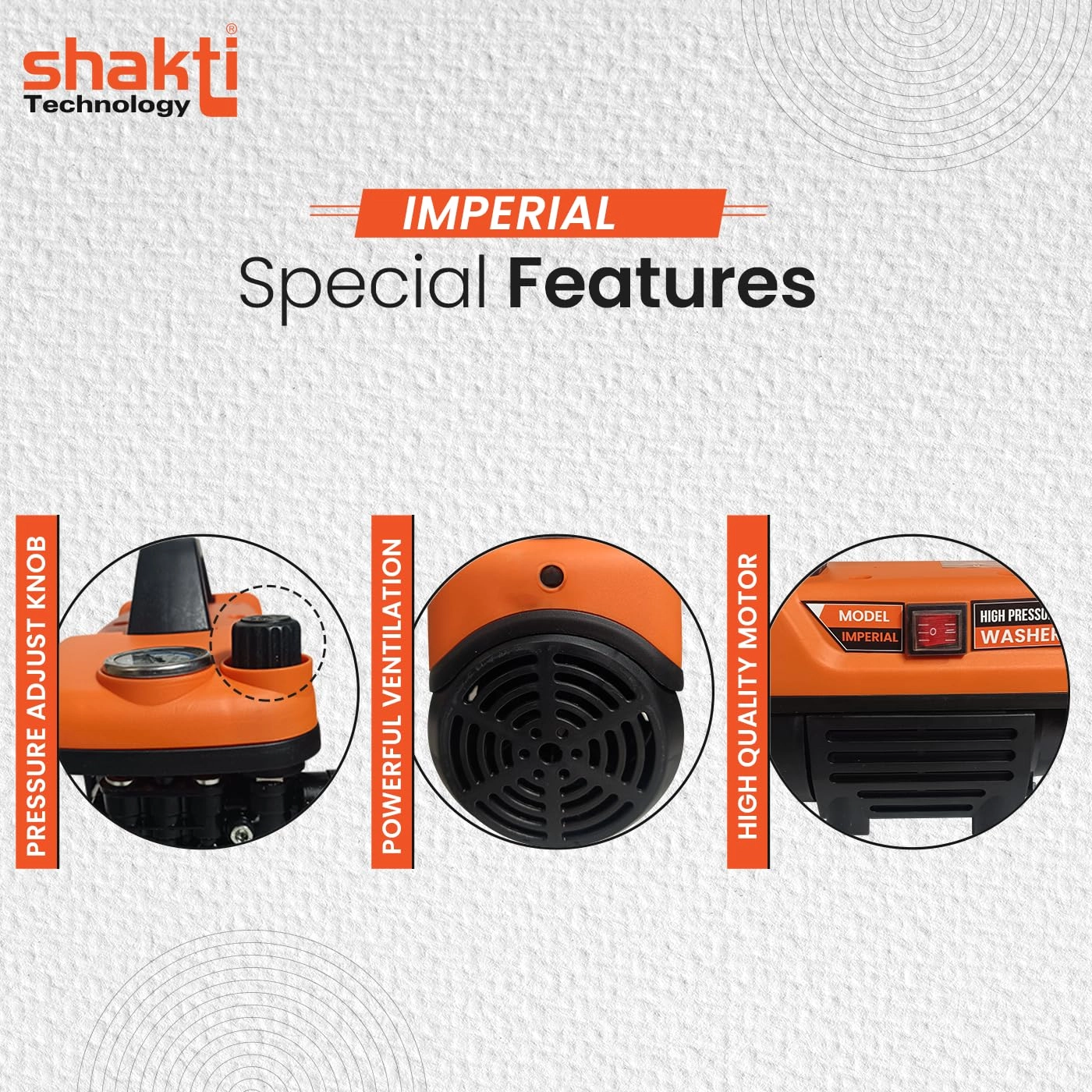 Imperial High Pressure Washer - 2200 Watts 140 Bar 8LMin 10 Meter Hose