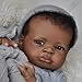 Lanny Reborn Baby Doll - 20 Inch Silicone Cloth Body Black