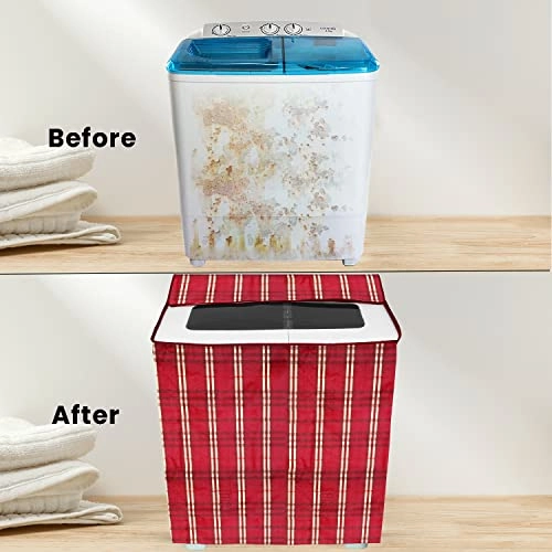 PVC Waterproof Front Load Washing Machine Cover - 5KG to 7.5KG Blue