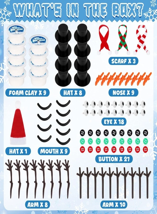 Snowman Craft Kit - 9 Pack for Kids