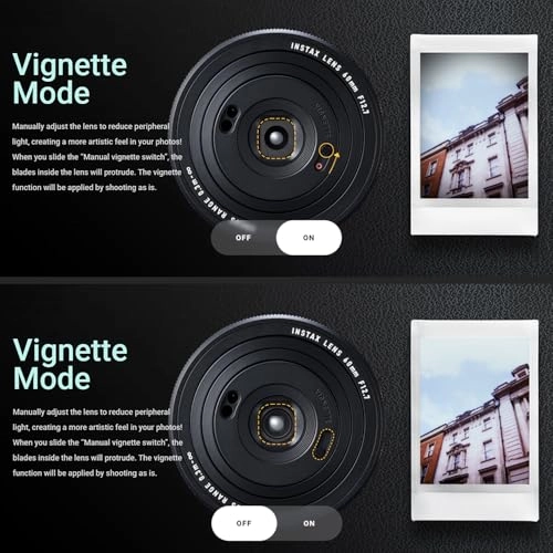 Mini 99 - Instant Camera Black + Carrying Case - Vegan Leather + Instax Film Value Pack - 20 Sheets