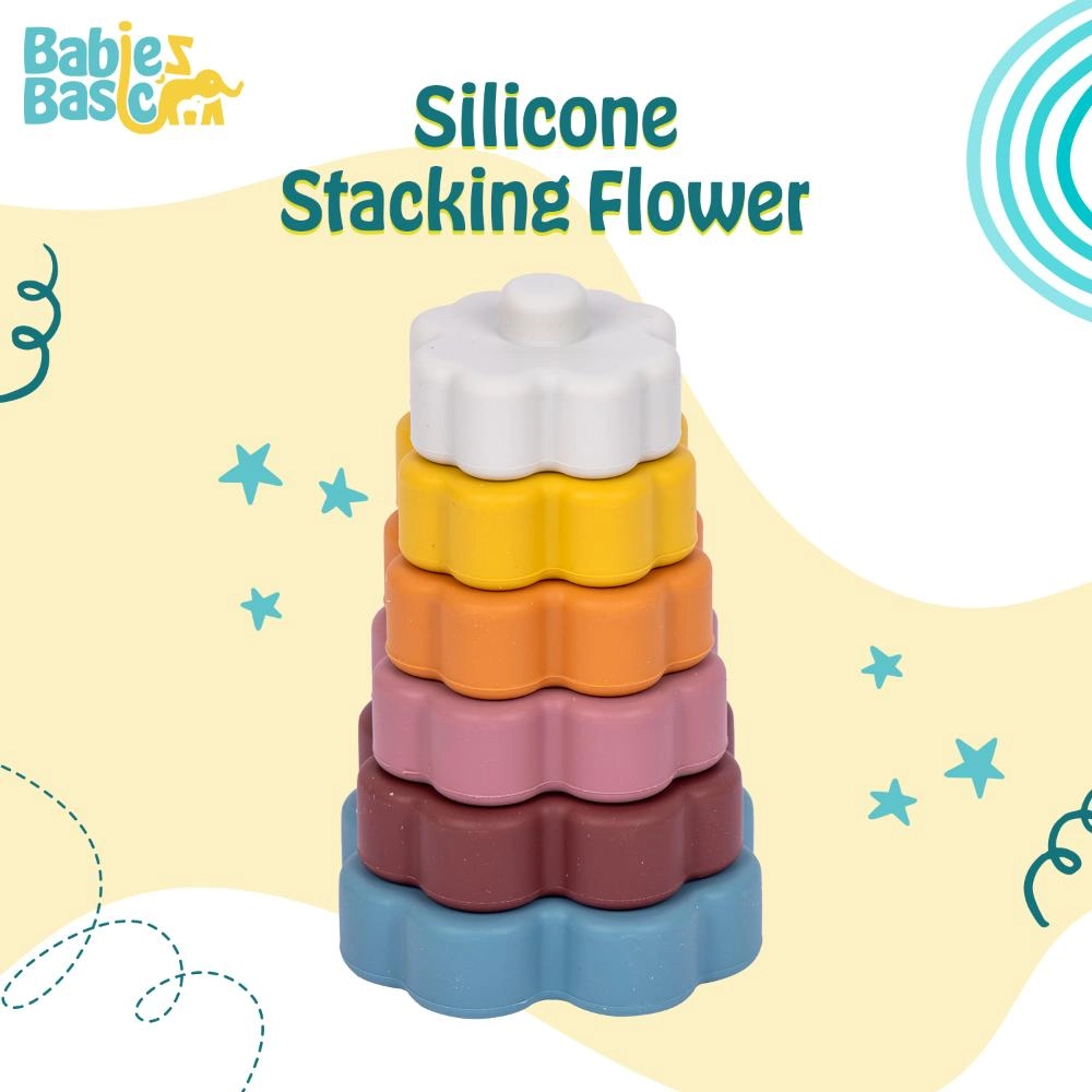 Silicone Stacking Toy - Suitable for 6 months to 4 years
