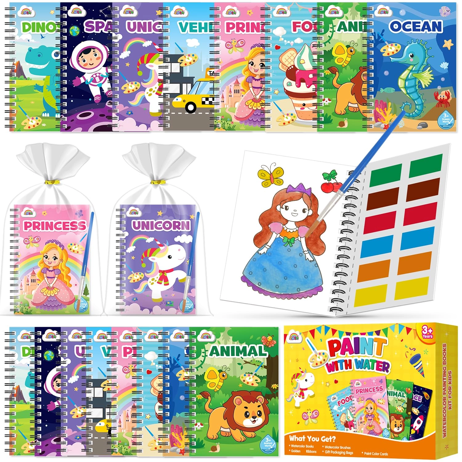 zmlm Water Coloring Books - 4+ years 48 pcs
