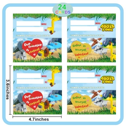 Safari Animal Building Blocks - Animal 24 pcs Pack